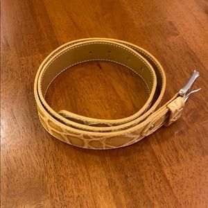 Textured Leather Belt, 43”, Made in Spain. EUC